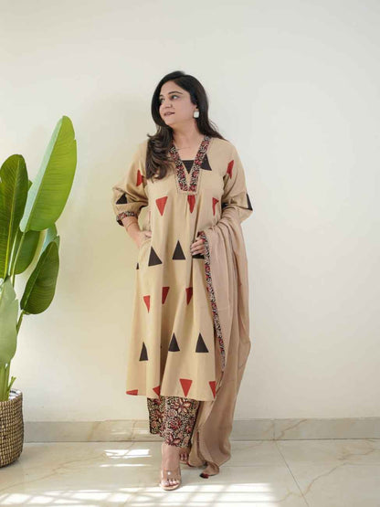 Jaipuri Printed Kurta Pant Set
