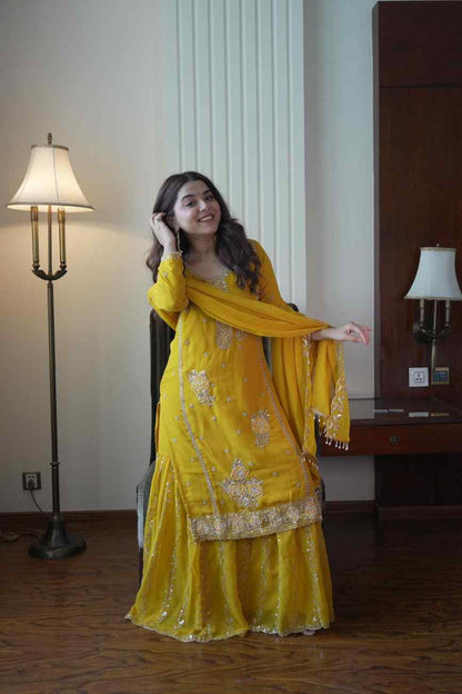 Women's Fox Georgette Gharara Suit