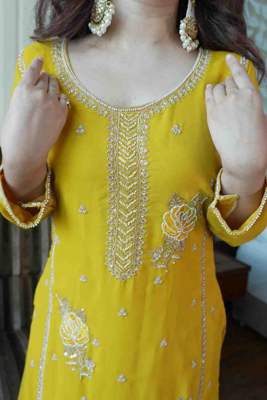 Fox Georgette Kurti with Gharara