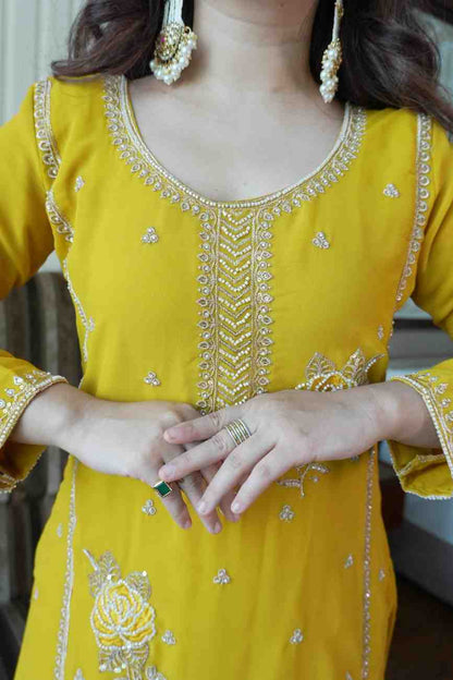 Sequence Embroidery Gharara Set