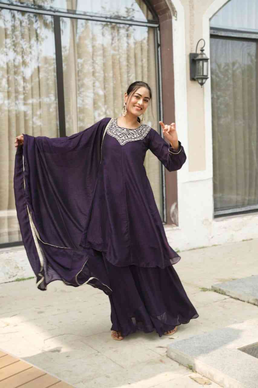 Women's Vichitra Palazzo Suit