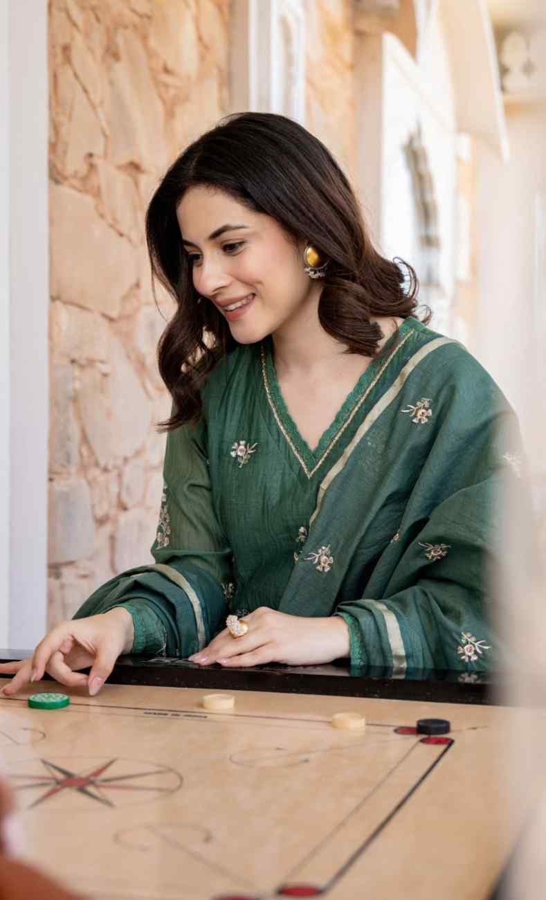 Festive Chanderi Silk Kurta
