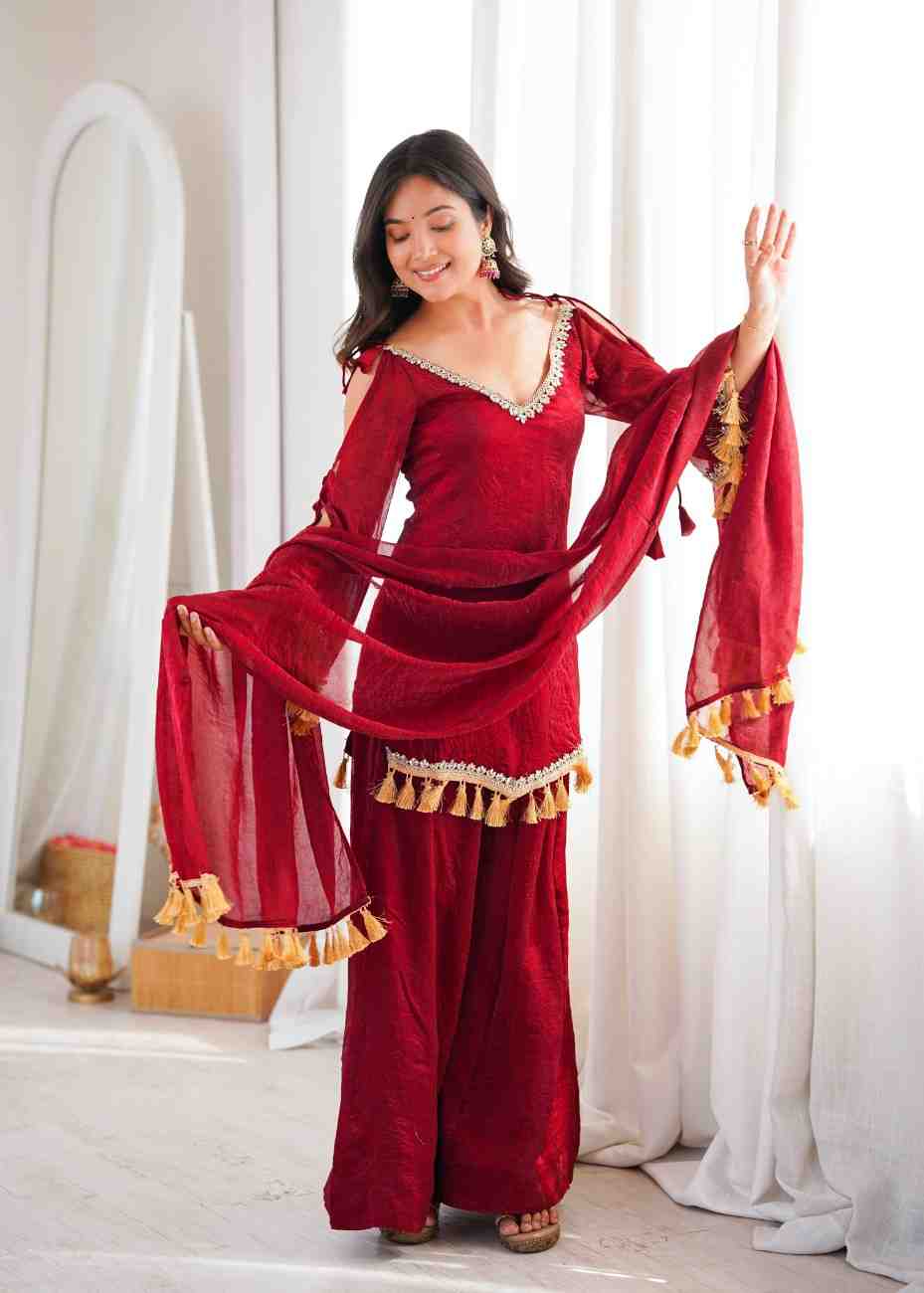 Real Mirror Work Kurta Set