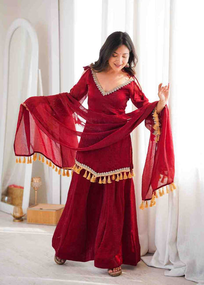 Party Wear Plazzo Set