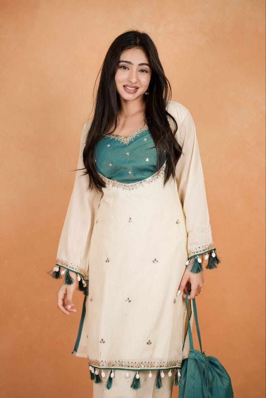Designer Palazzo Set with Koti