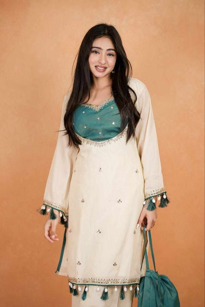 Designer Palazzo Set with Koti