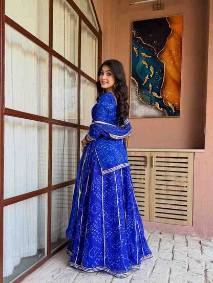 Gotta Patti Kurta Plazzo Set