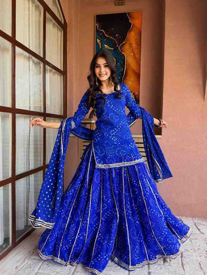 Georgette Bandhani Suit Set