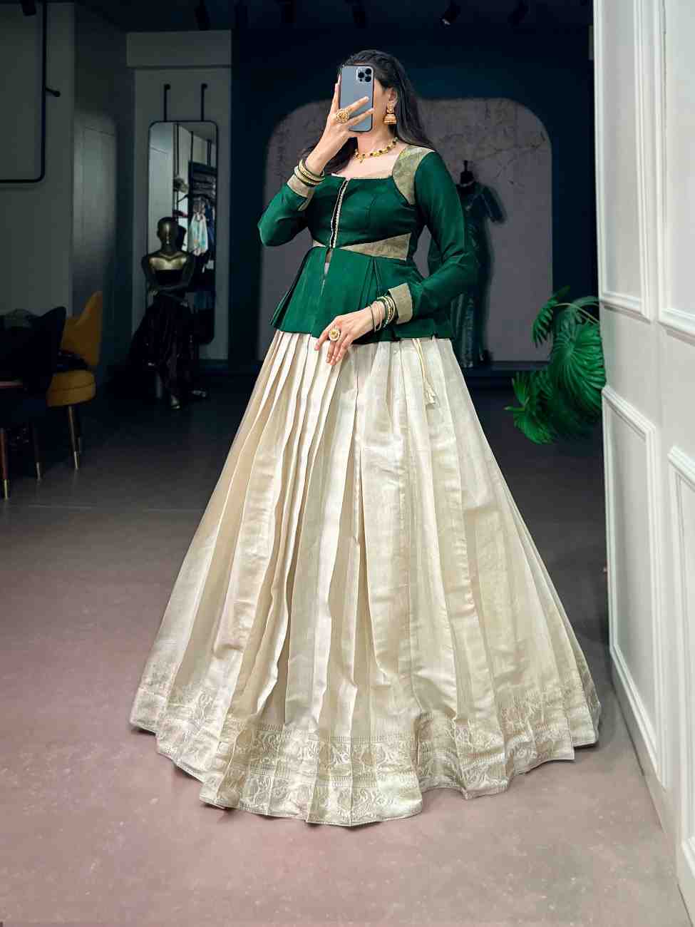 Wedding Wear Kanchipuram Lehenga