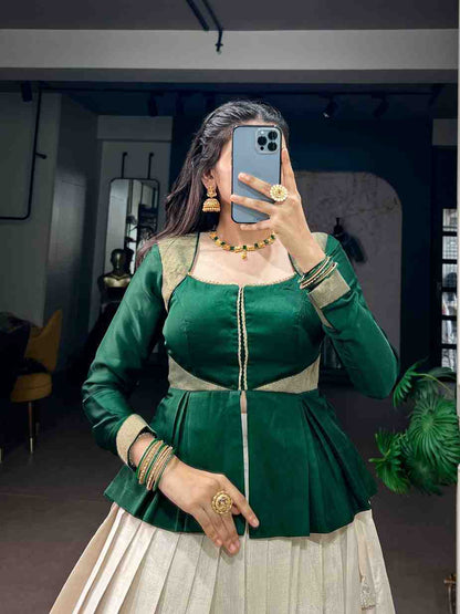 Designer Lehenga with Satin Top