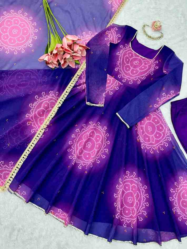 Women's Printed Anarkali Dress