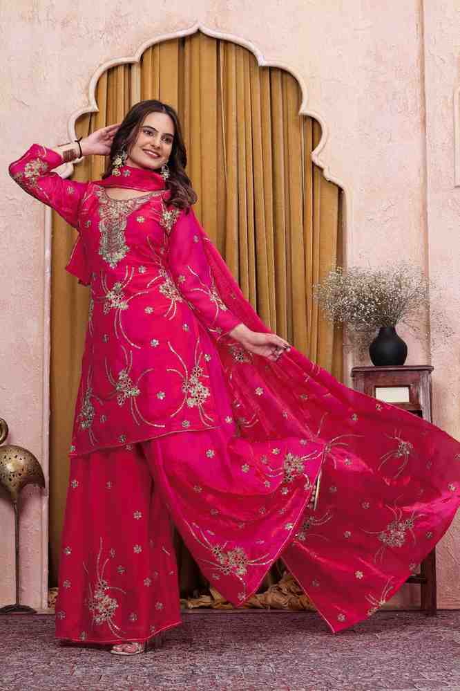 Embroidered Fendy Silk Outfit