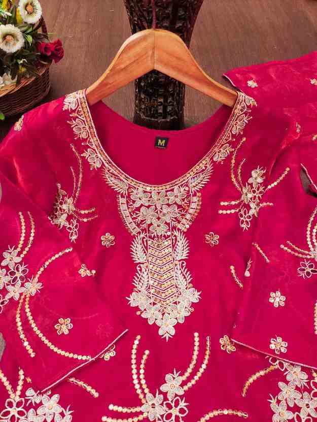Sequence Embroidery Sharara Suit
