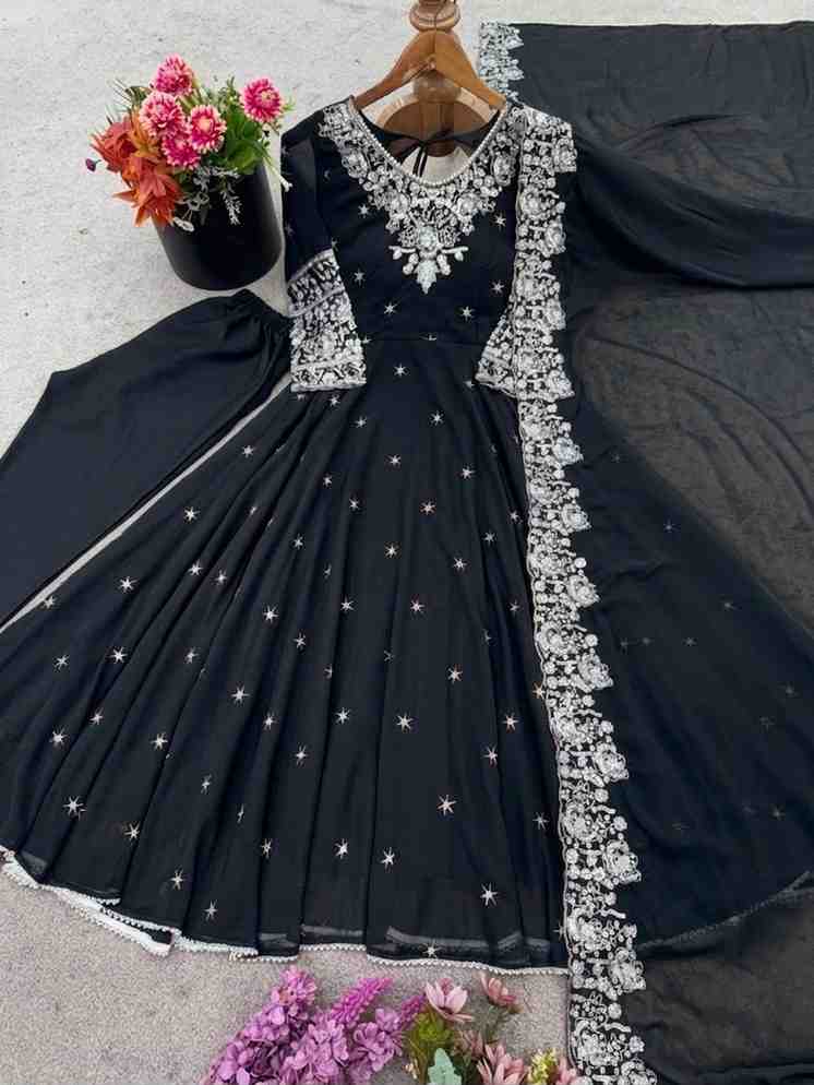 Moti Work Anarkali Dress