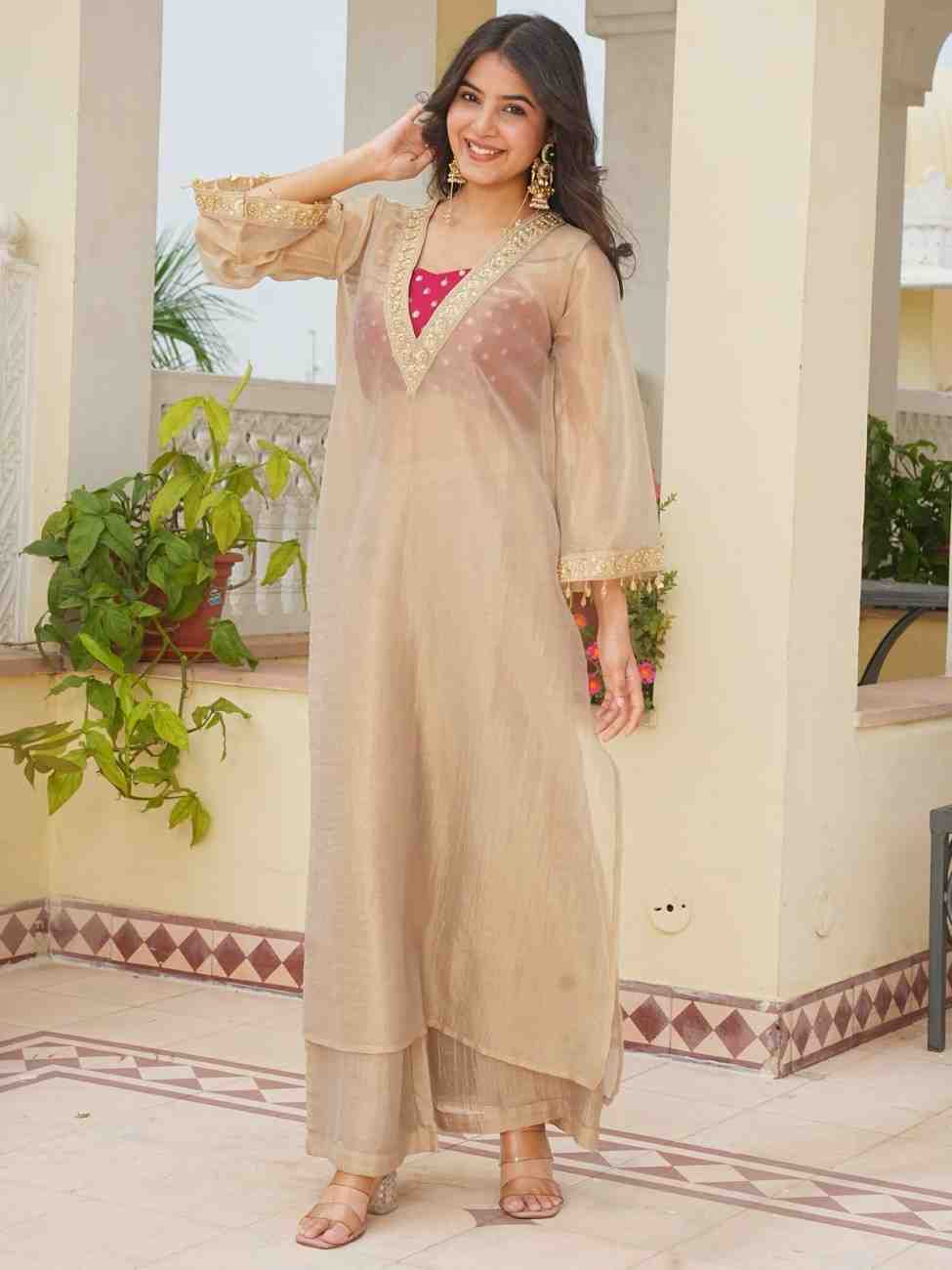 Party Wear Kurta with Plazzo