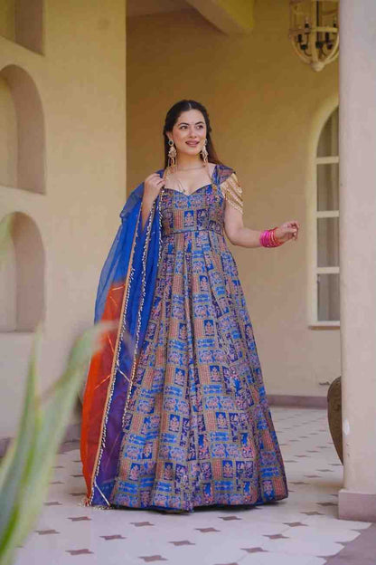 Padded Anarkali Gown for Women
