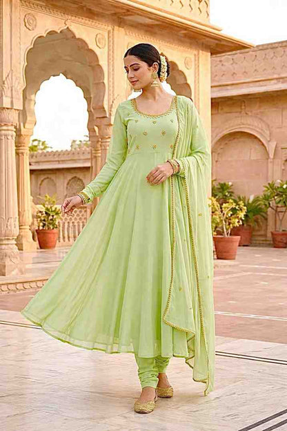 Full Sleeve Embroidered Gown