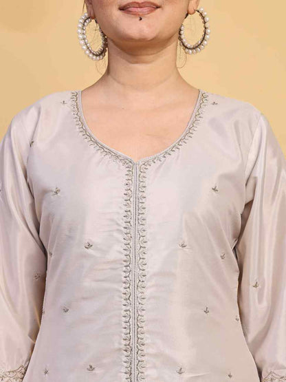 Semi Beads Embroidered Suit