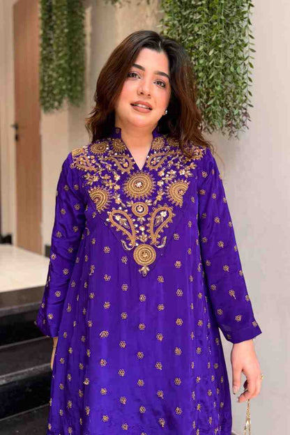 Designer Embroidered Top and Pant