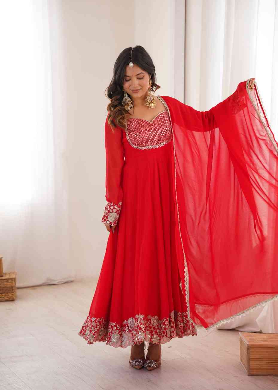 Designer Embroidery Anarkali Set