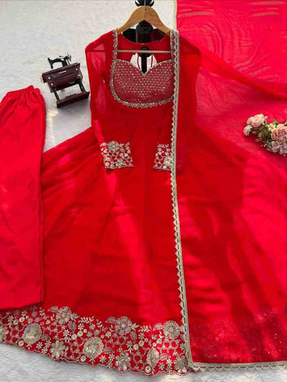 Festive Wear Faux Georgette Anarkali