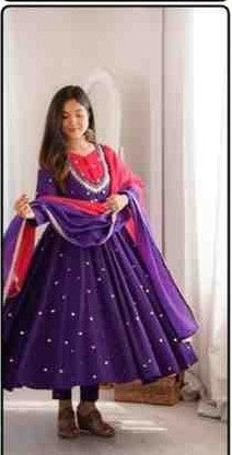 Kota Checks Dupatta Anarkali Set