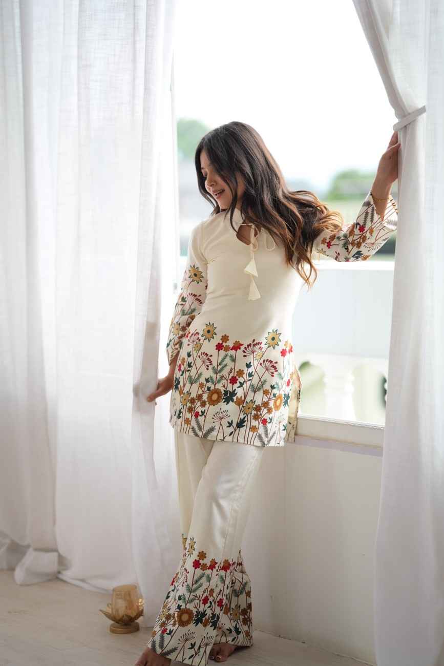 Floral Print Kurta Pant Set for Women