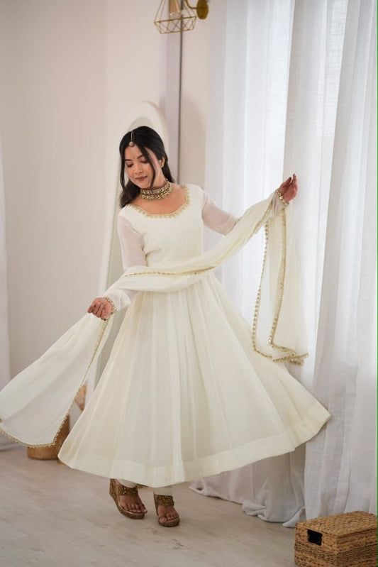 16 Kali Chanderi Gown for Women