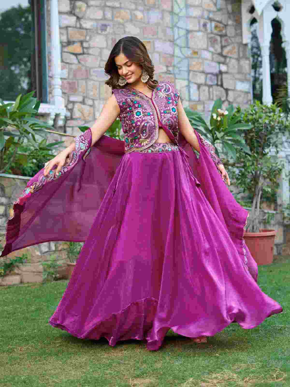 Designer Fendy Silk wedding outfit
