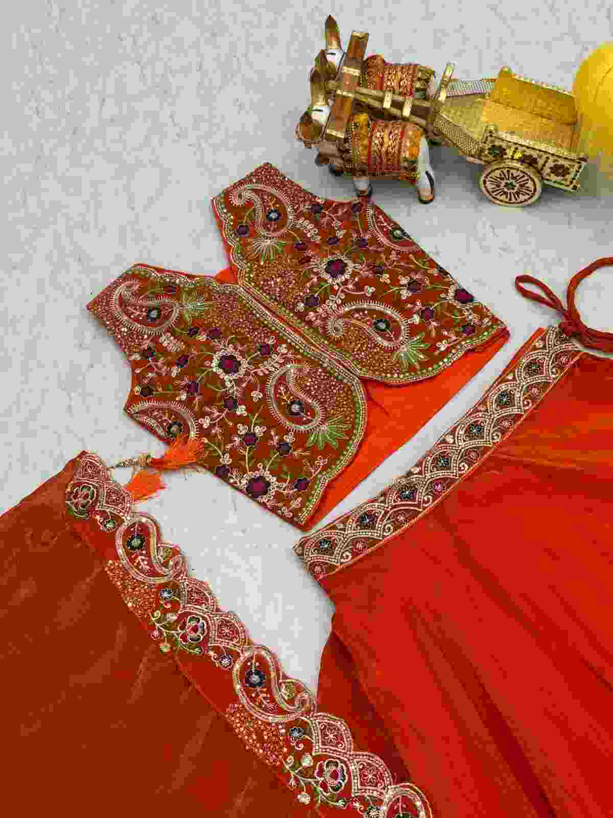 Pure Fendy Silk wedding lehenga choli