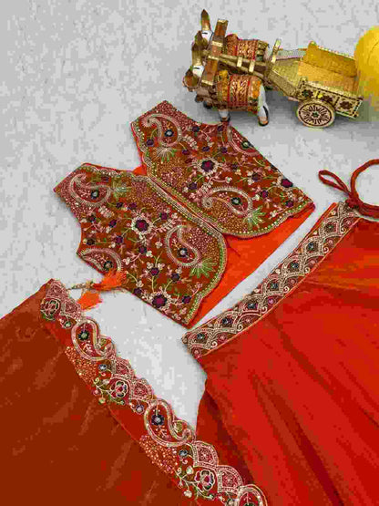 Pure Fendy Silk wedding lehenga choli