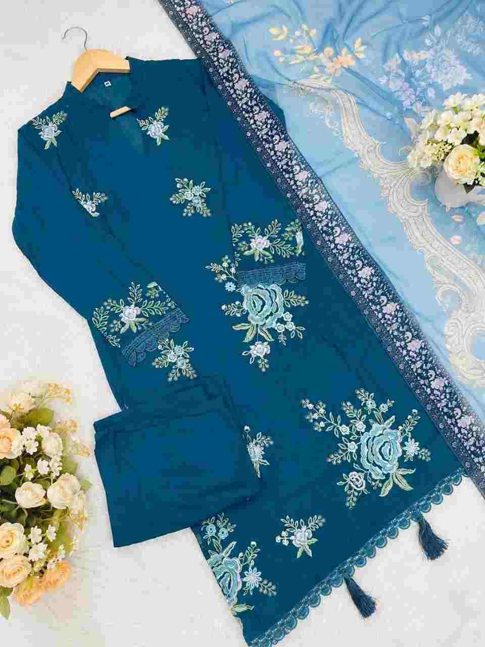 Heavy Viscose Rayon embroidered suit