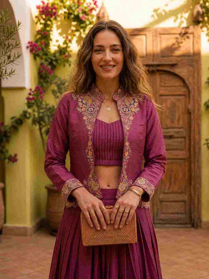 Designer embroidered Zazu Silk ethnic wear