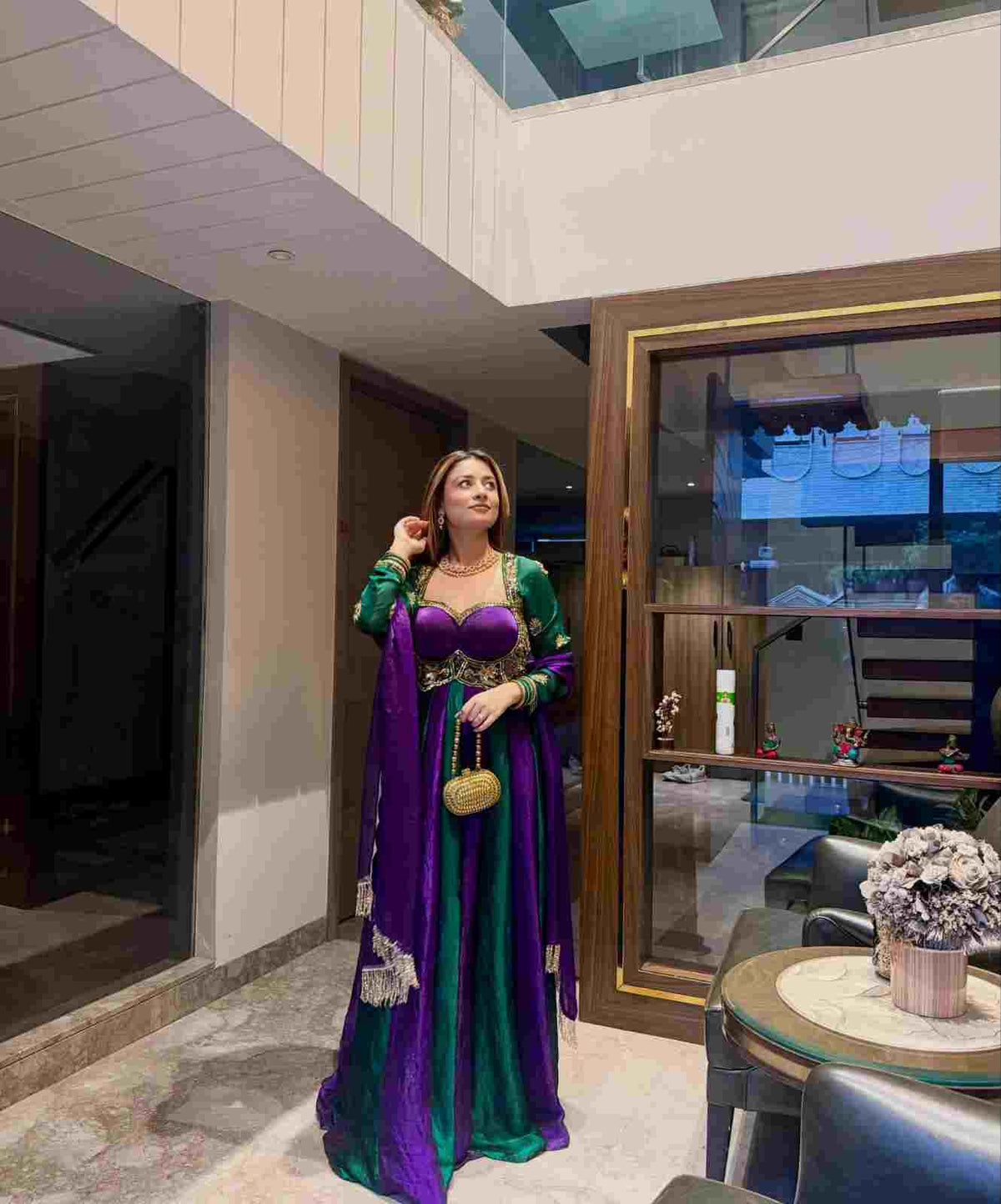 2.20 Meter Designer Anarkali Suit Dupatta with Embroidery Borderless Design