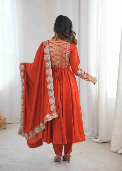 Women's wedding wear Anarkali three piece set