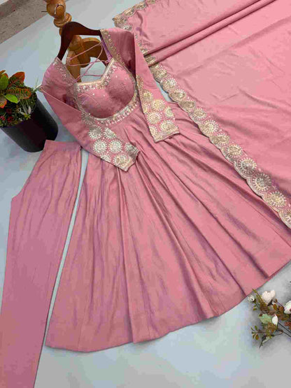 Premium embroidered Anarkali ethnic wear