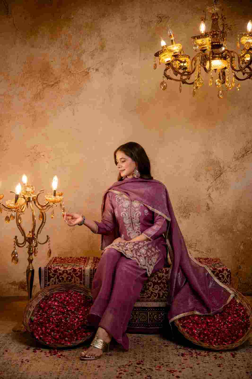 Designer embroidered Kurti with dupatta