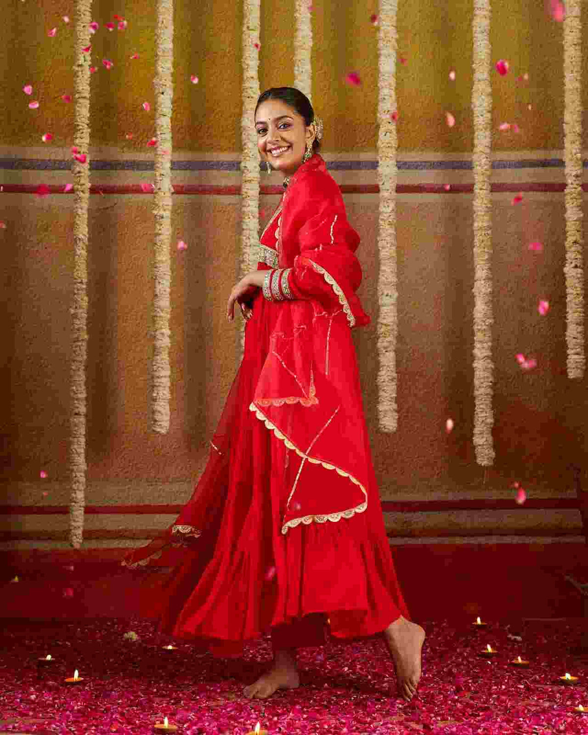 Full sleeve Fox Georgette designer gown