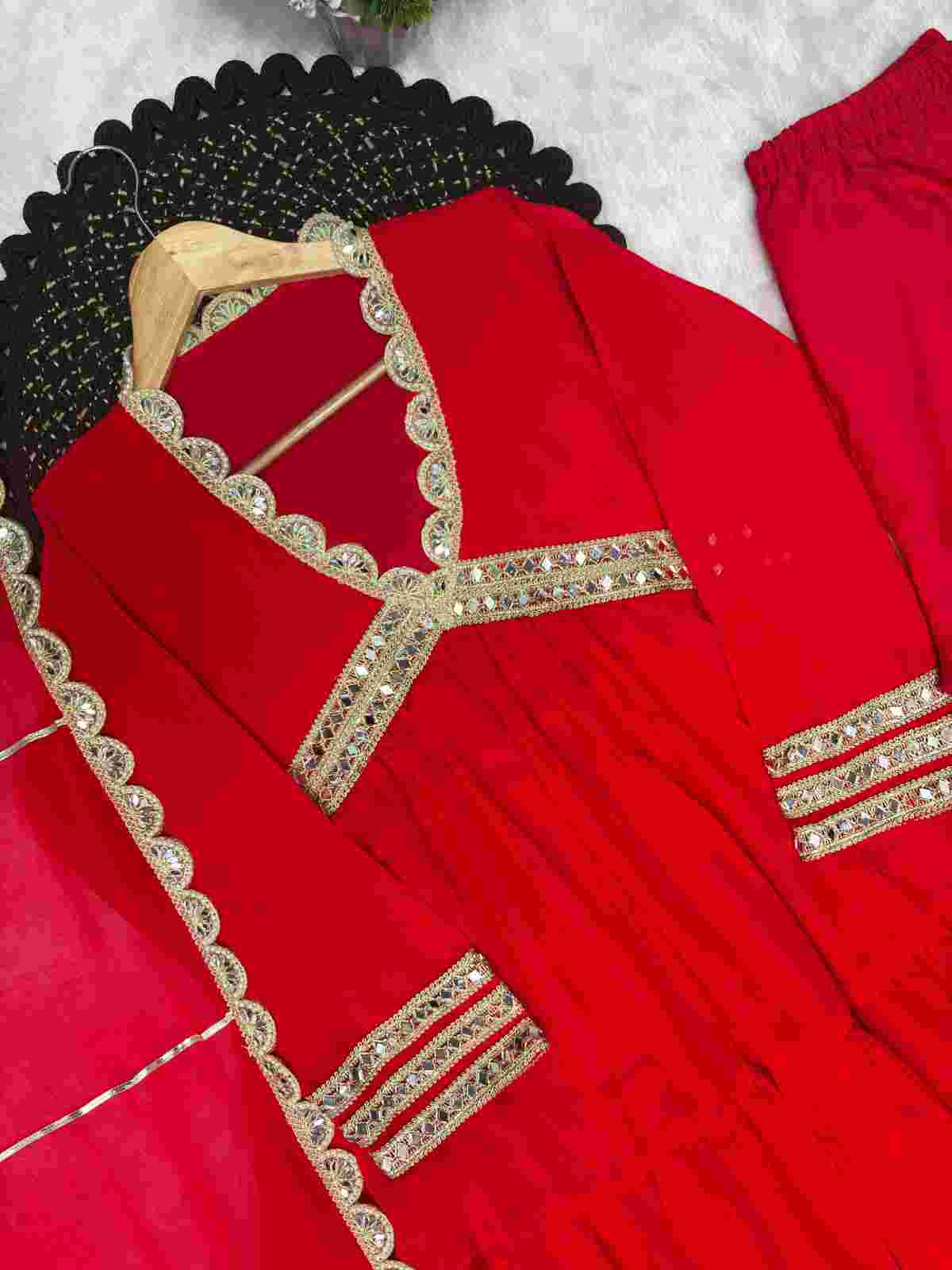 Designer Heavy Fox Georgette gown three piece set