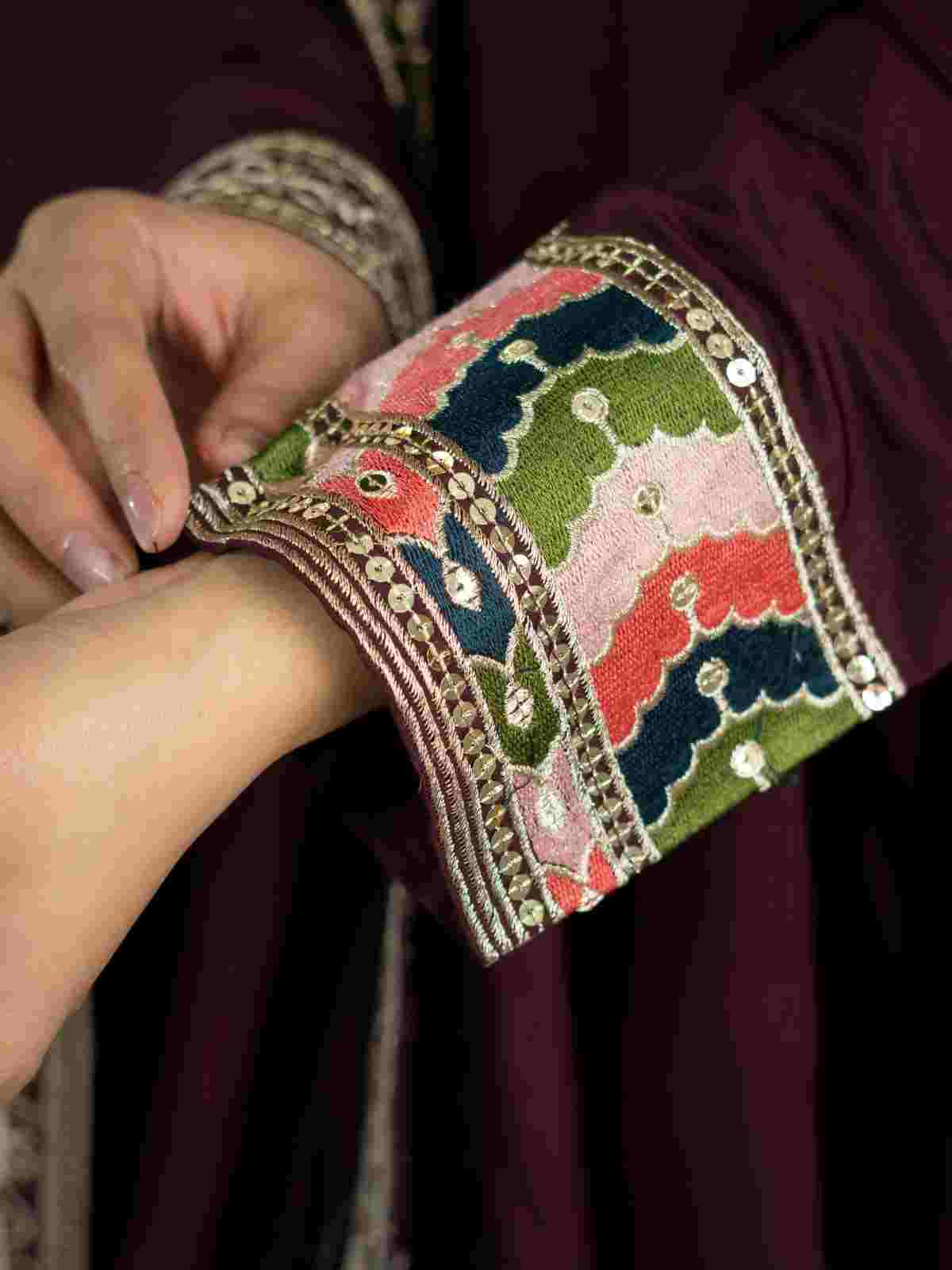 Elegant fully stitched Anarkali suit for women with embroidered dupatta and pant