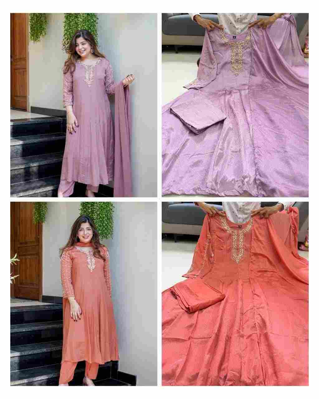 Glass Tissue Hand Work Top with Pant and Dupatta