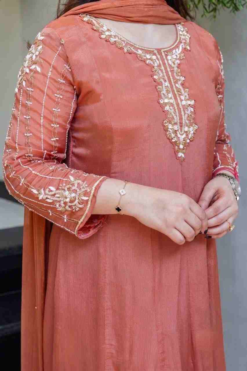 Women's Traditional Hand Work Three Piece Ethnic Wear Set