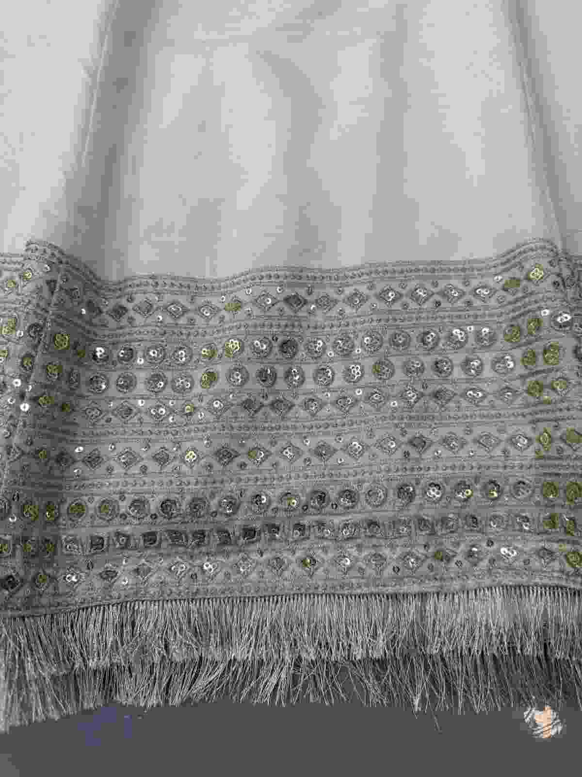 Anarkali Three Piece Set with Thread and Sequence Work