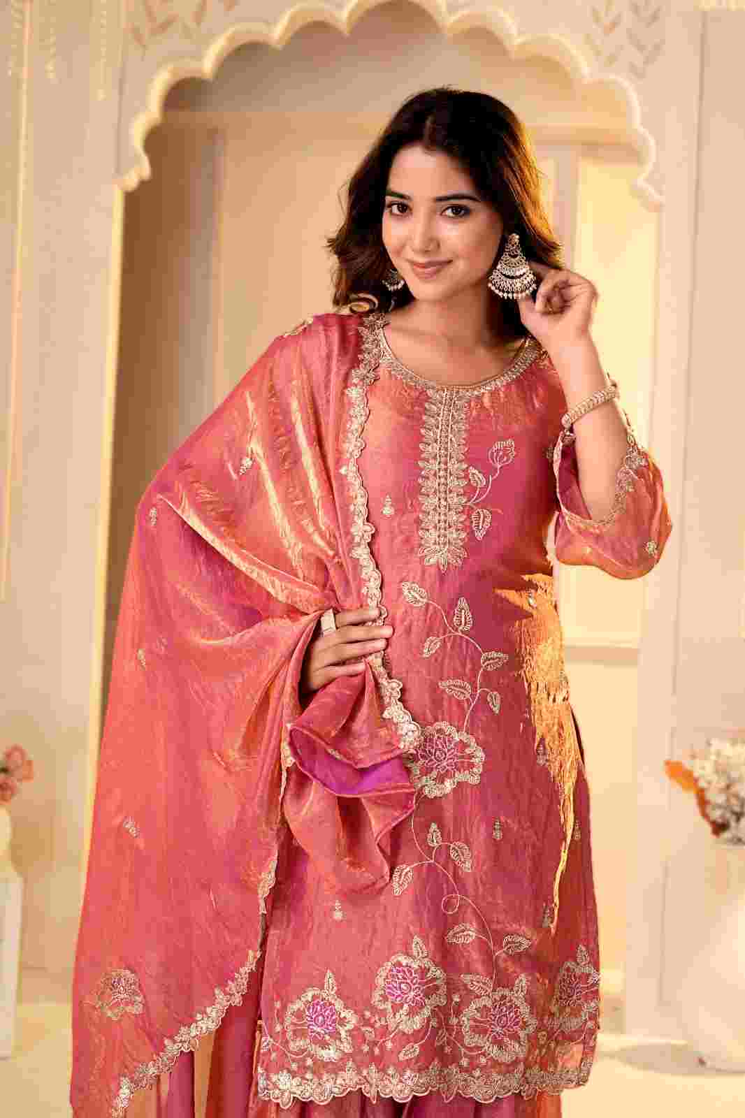 Sequence Embroidery Sharara Suit for Women