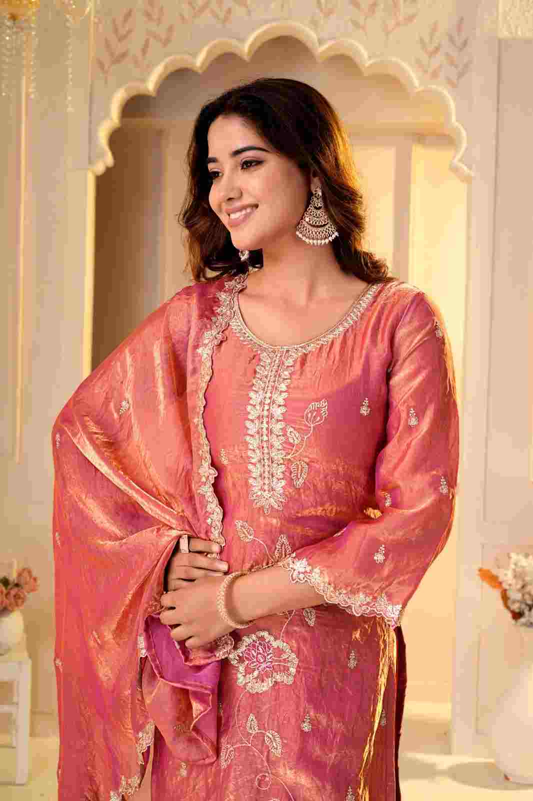 Fendy Silk Top Sharara Dupatta Set