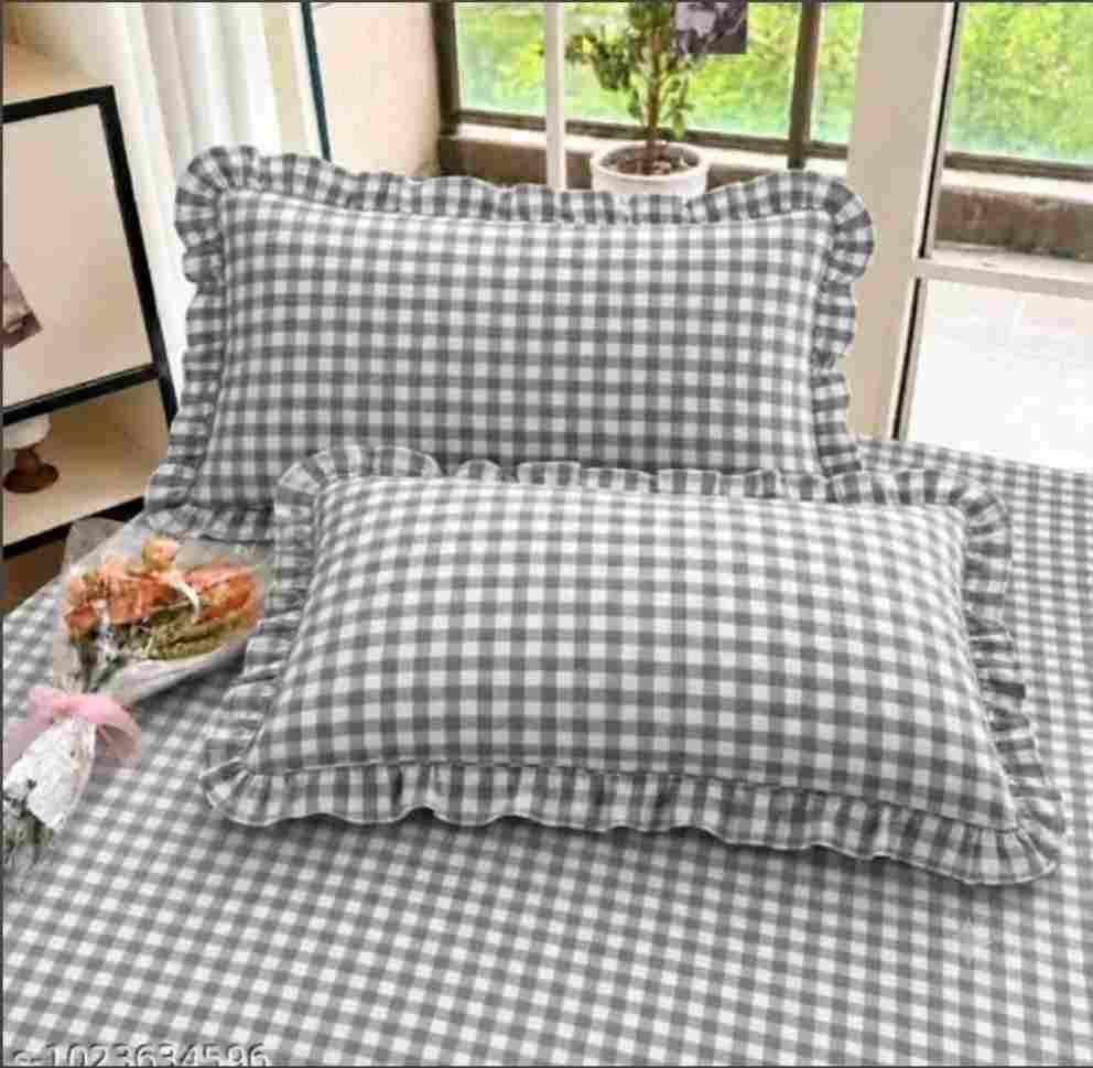 Wrinkle-resistant king size cotton fitted bedsheet