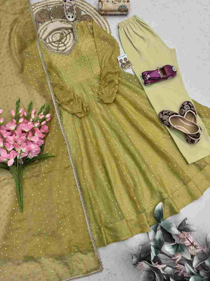 Heavy micro cotton free size pant, 40 inch length, for gown set TSHD 736