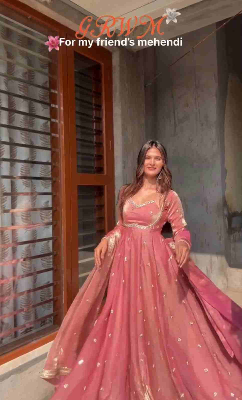 Heavy Fandy Silk Dupatta with Embroidery Cording and Sequin Detailing