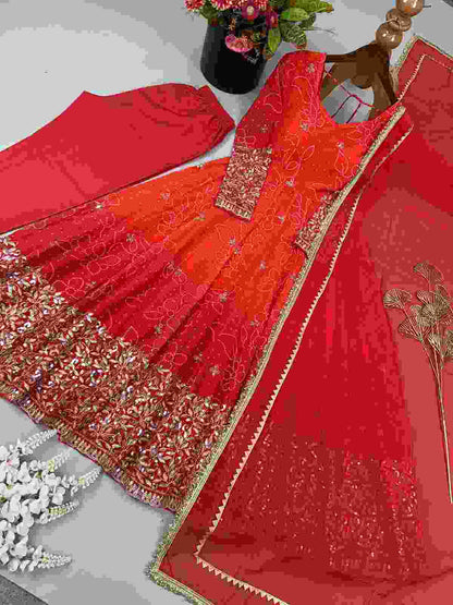 Digital Print Designer Kurta with Matching Elastic Waist Pants