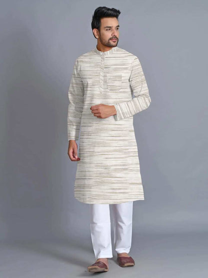 Simple traditional cotton kurta for men’s daily styling